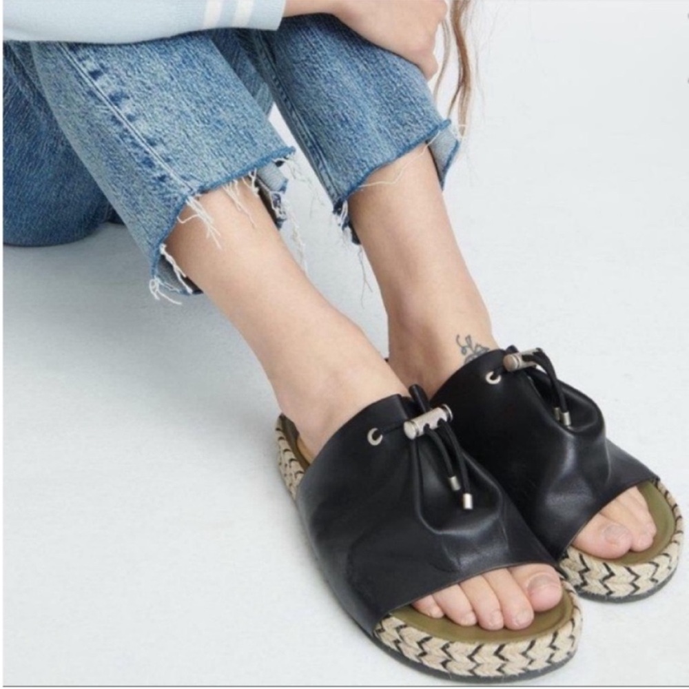 NWT Rag & Bone Eva Espadrilles Leather Slides 10